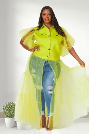 Highlight Top With Sheer Accent