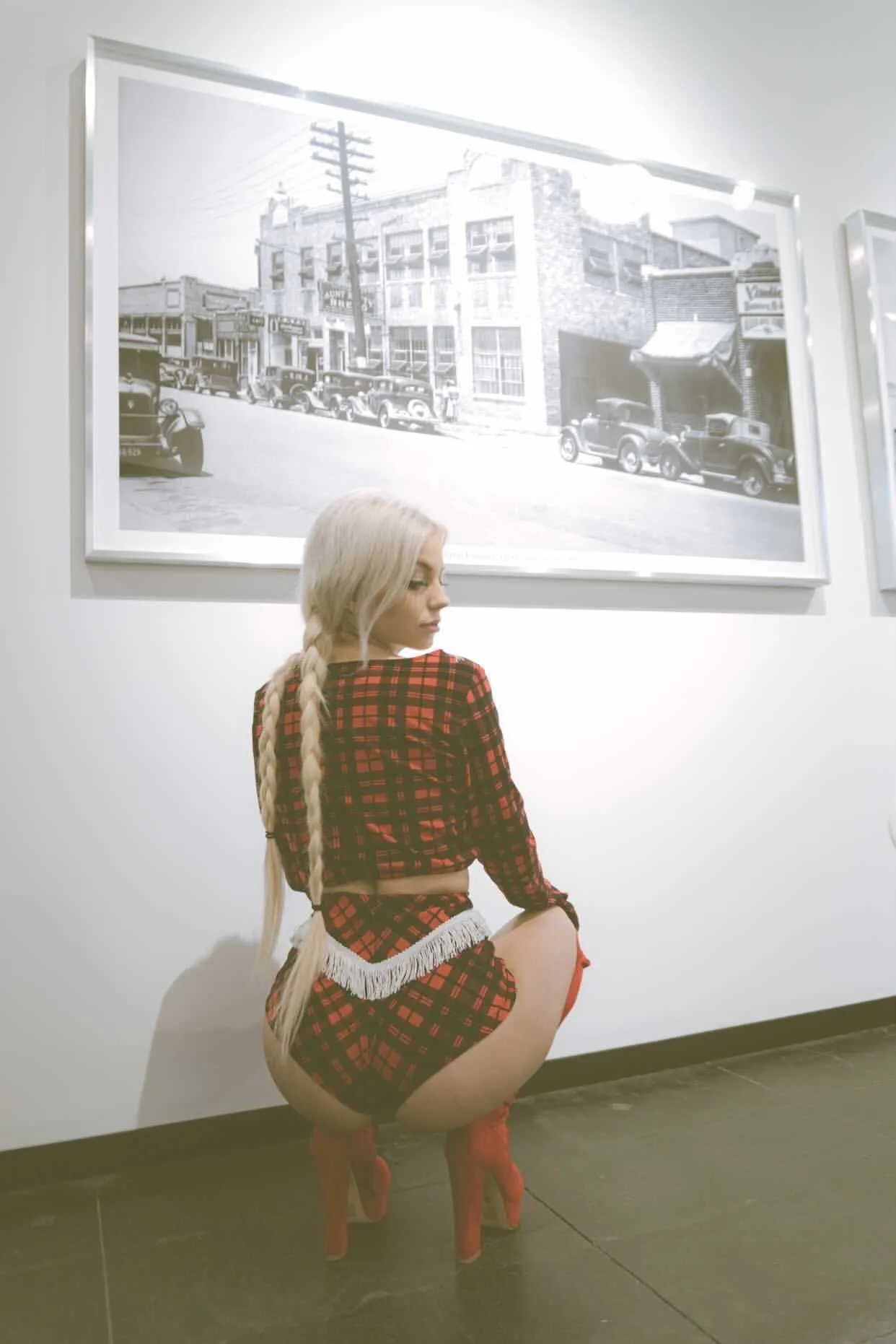 Holly Dolly Tartan Plaid Two Piece Loungewear Hot Pants