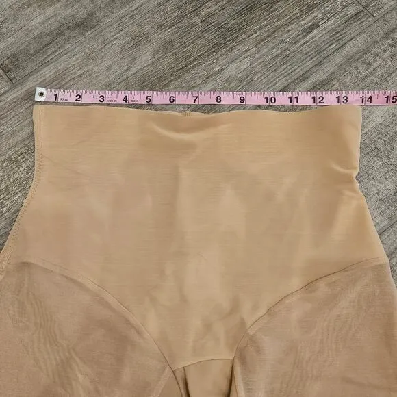 Honeylove SuperPower Shorts Women M Compression Tan Neutral Tummy Thigh Control