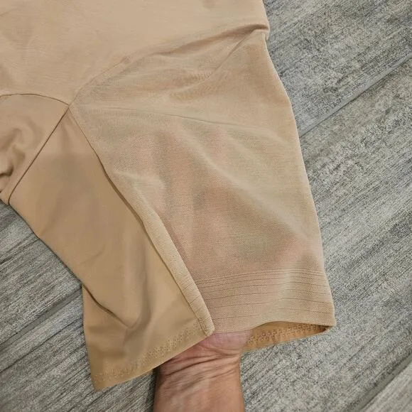 Honeylove SuperPower Shorts Women M Compression Tan Neutral Tummy Thigh Control