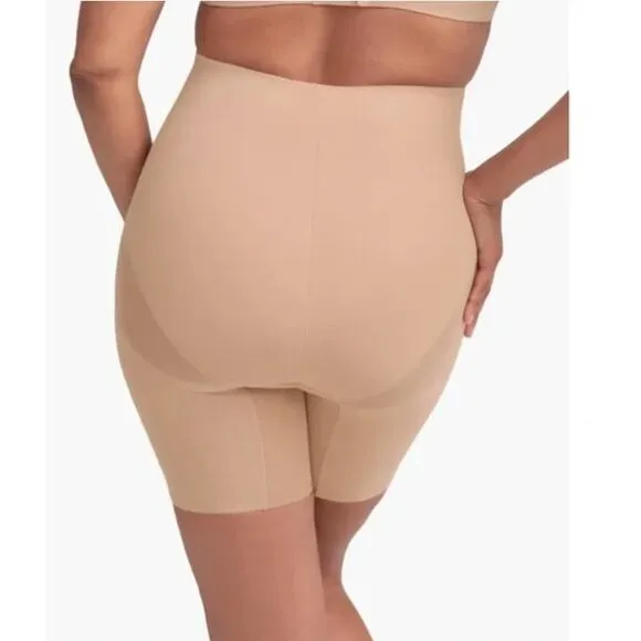 Honeylove SuperPower Shorts Women M Compression Tan Neutral Tummy Thigh Control