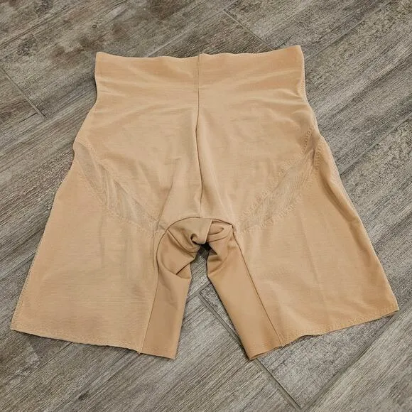 Honeylove SuperPower Shorts Women M Compression Tan Neutral Tummy Thigh Control