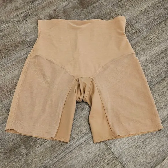 Honeylove SuperPower Shorts Women M Compression Tan Neutral Tummy Thigh Control