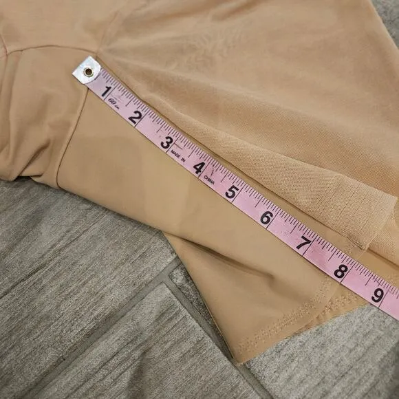 Honeylove SuperPower Shorts Women M Compression Tan Neutral Tummy Thigh Control