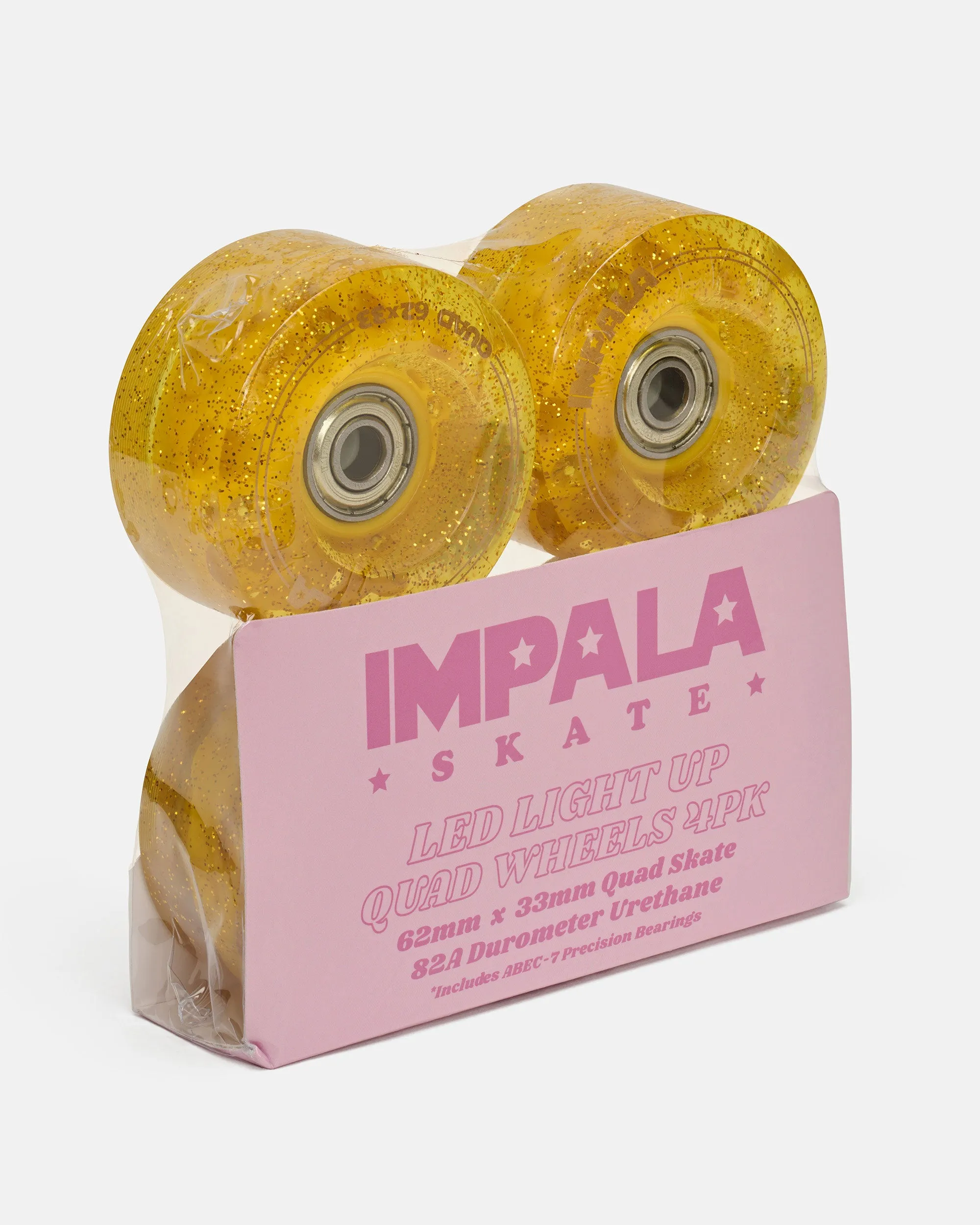Impala Light Up Roller Skate Wheels (4-pack) - Gold