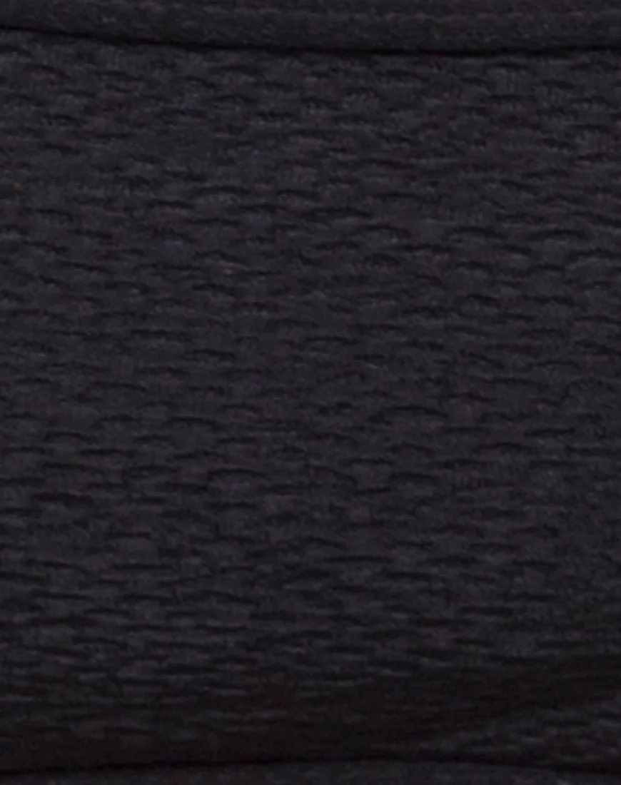 Ina Top Bikini in Textured Black