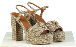 Kurt Geiger Gold kensington platform heels EU 41 UK 8