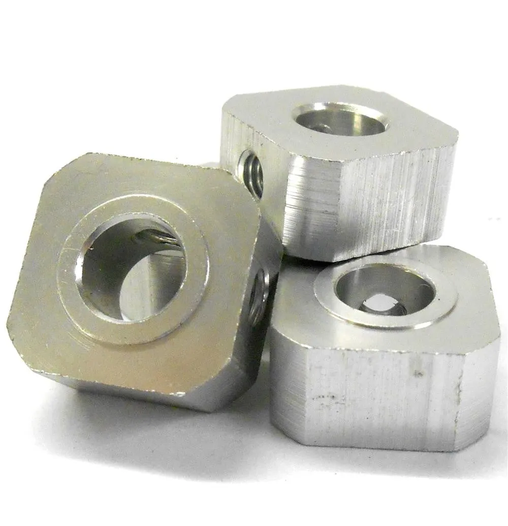 L11049 1/5 Scale 17mm x 10 Drive Square Wheel Hub Aluminium Alloy Silver x 4