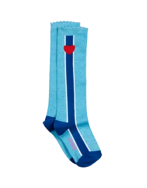 LE BIG  Steffie Blue Knee High Socks