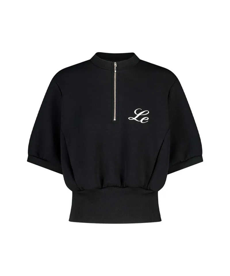LE SONNET Soft Lovely Sporty Top - Black
