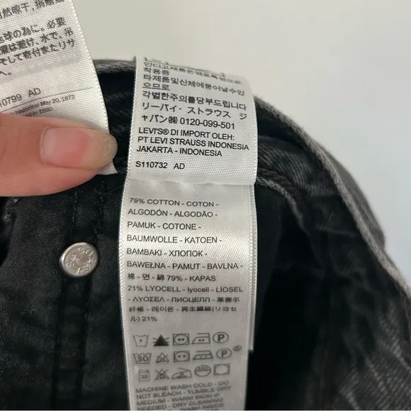 Levi's Premium High Loose Shorts Legit Black Size 30