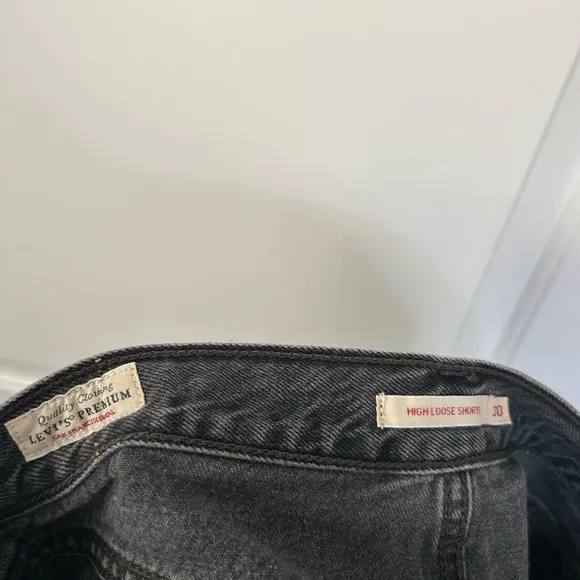 Levi's Premium High Loose Shorts Legit Black Size 30