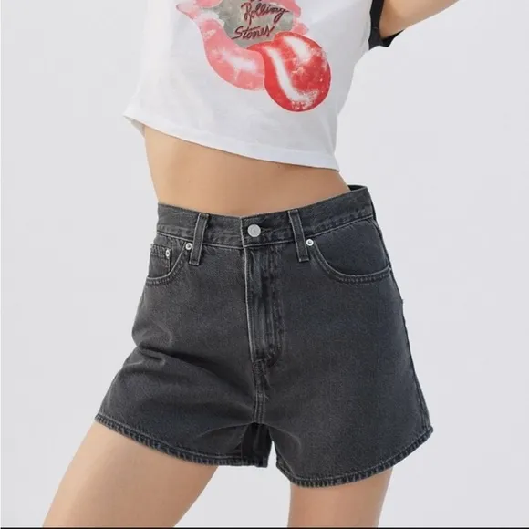 Levi's Premium High Loose Shorts Legit Black Size 30