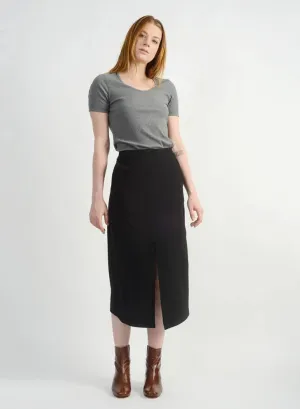 Long Relaxed Skirt - Black - L (RESALE ITEM)