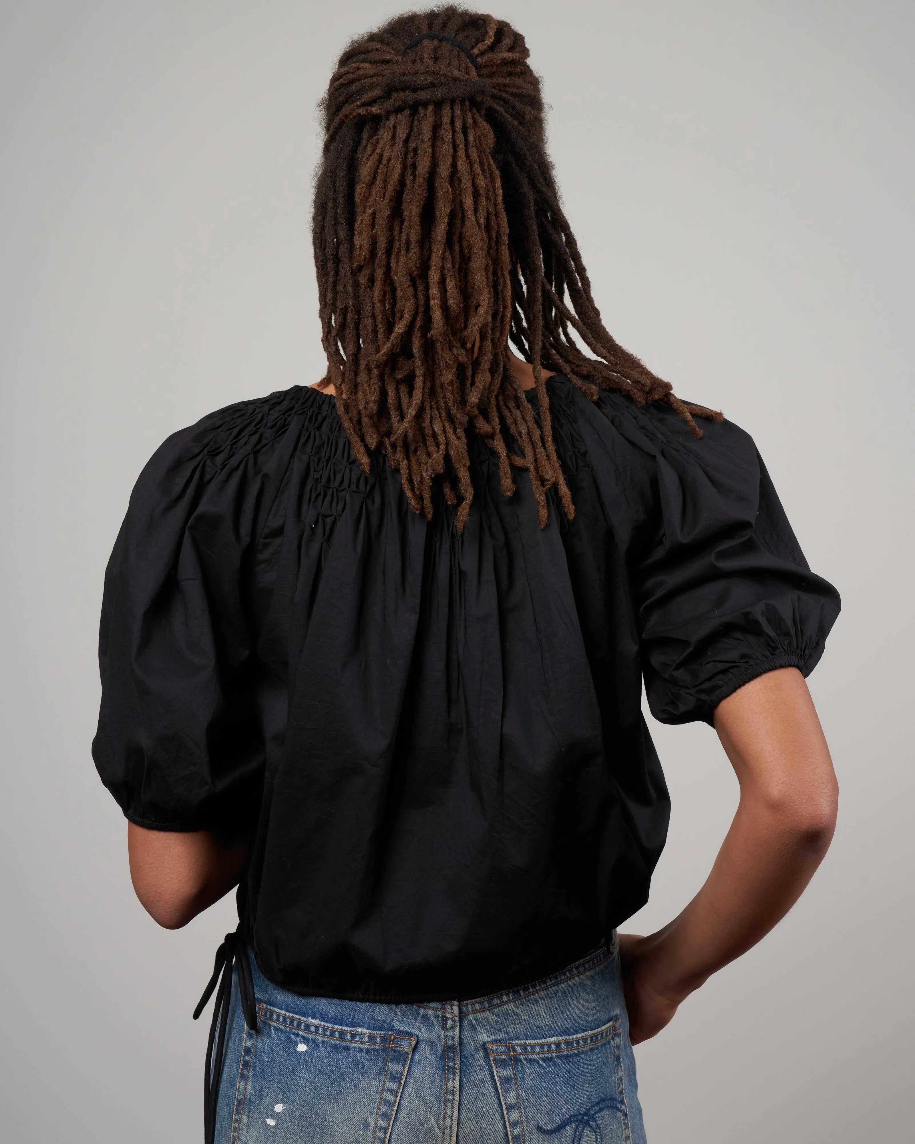 lotus blouse - black