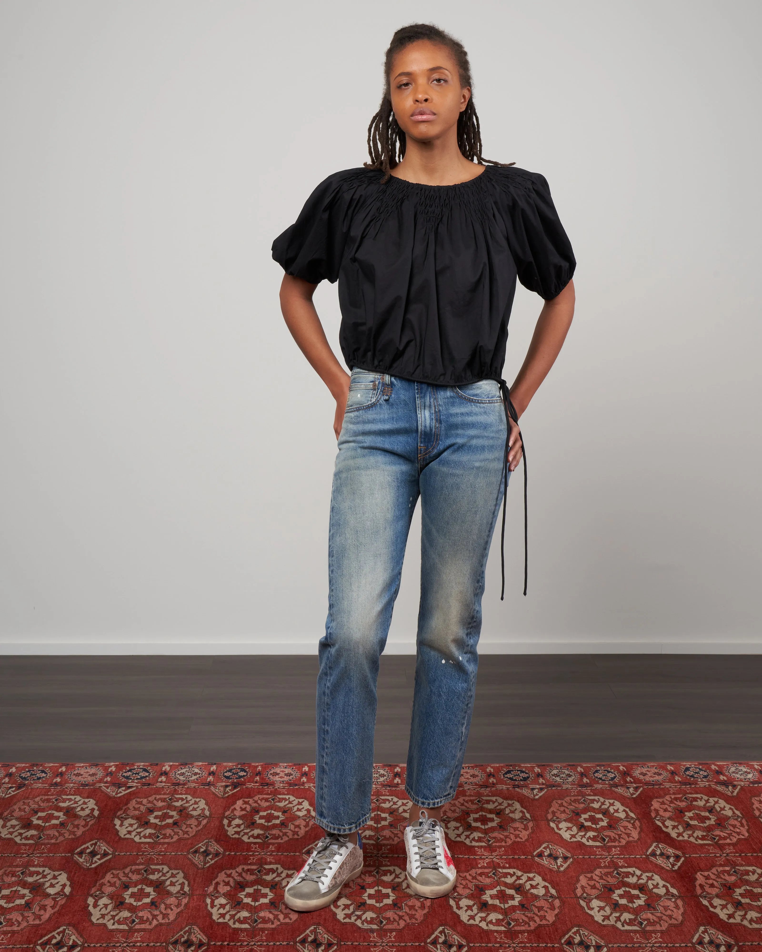 lotus blouse - black