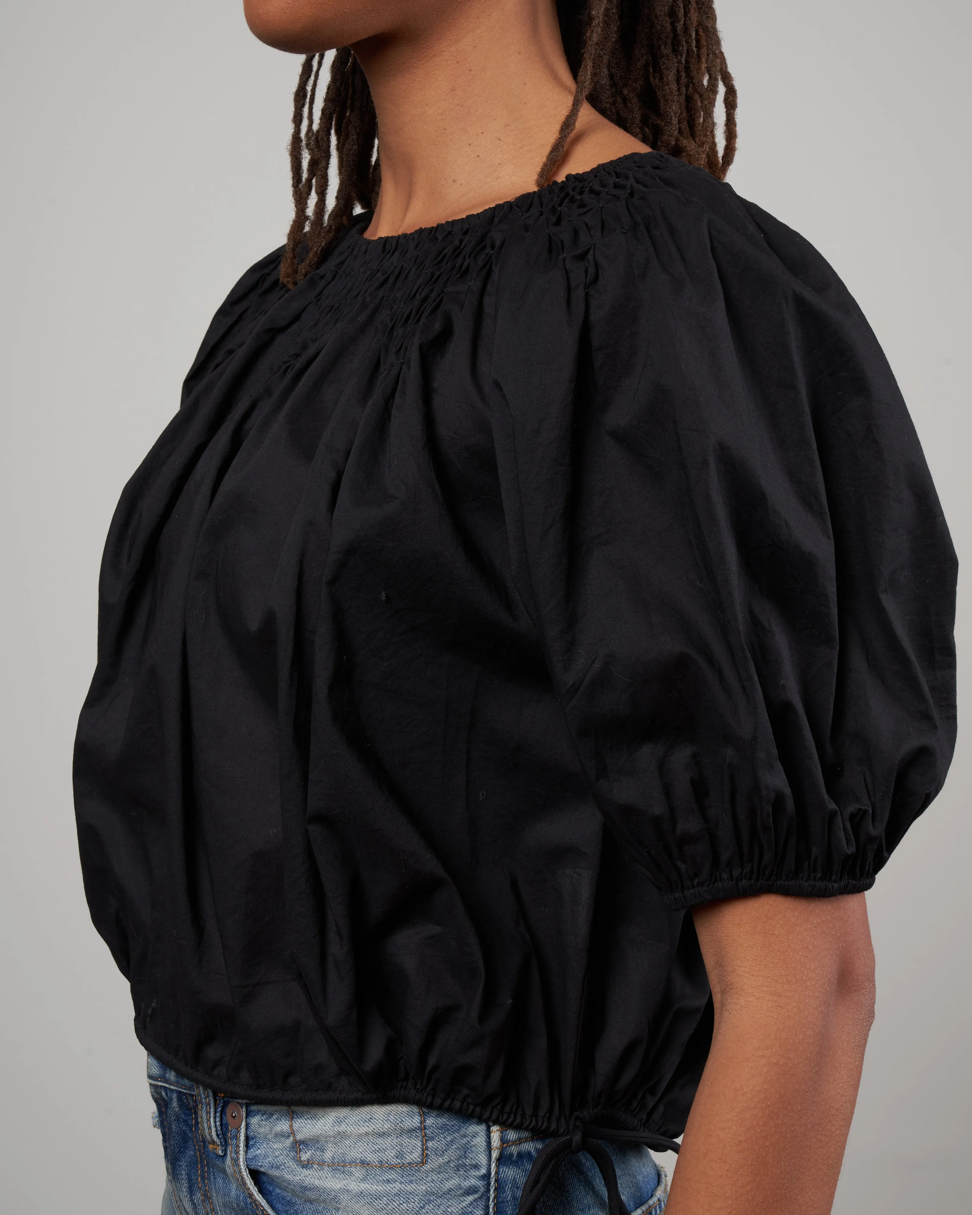 lotus blouse - black