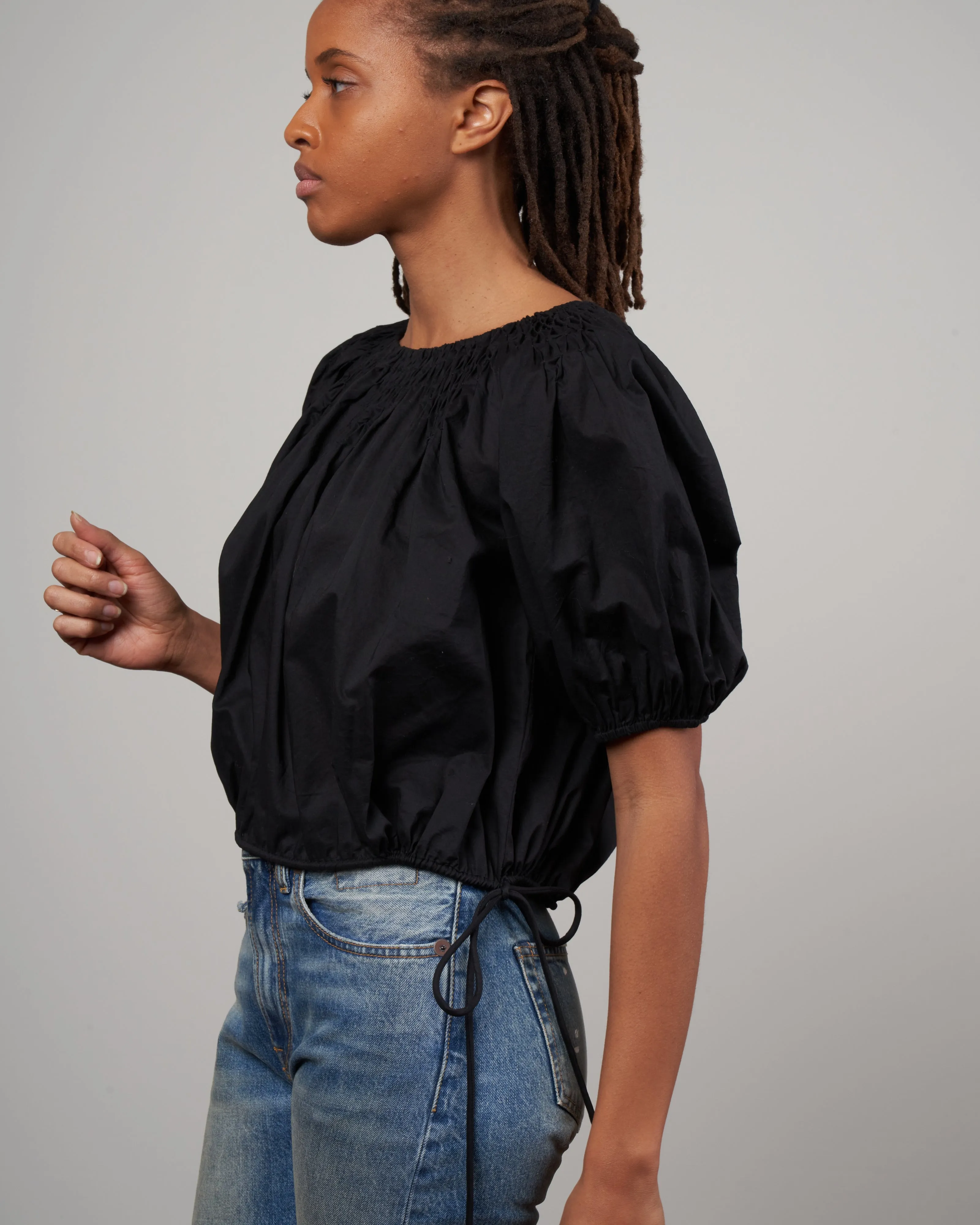 lotus blouse - black