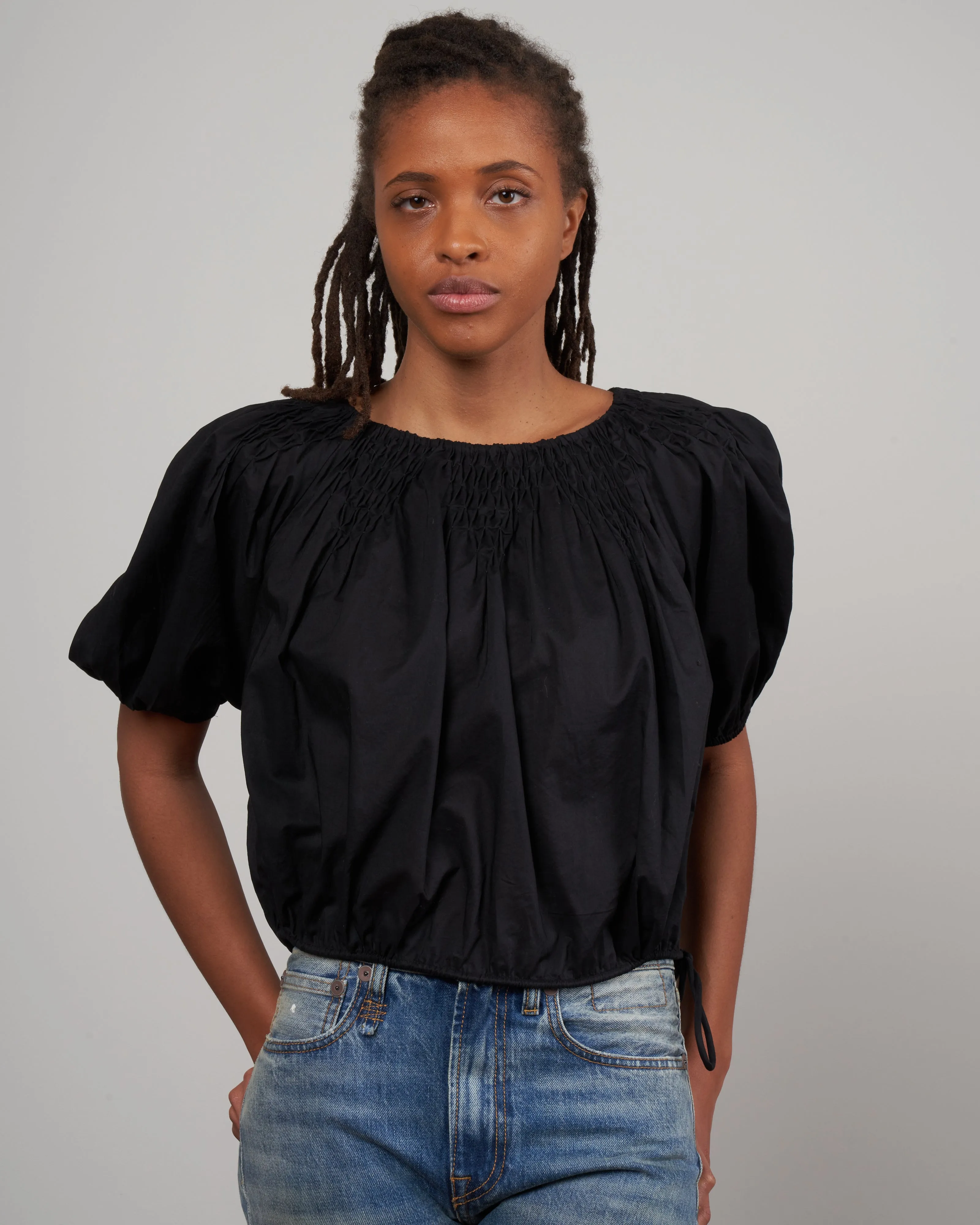 lotus blouse - black