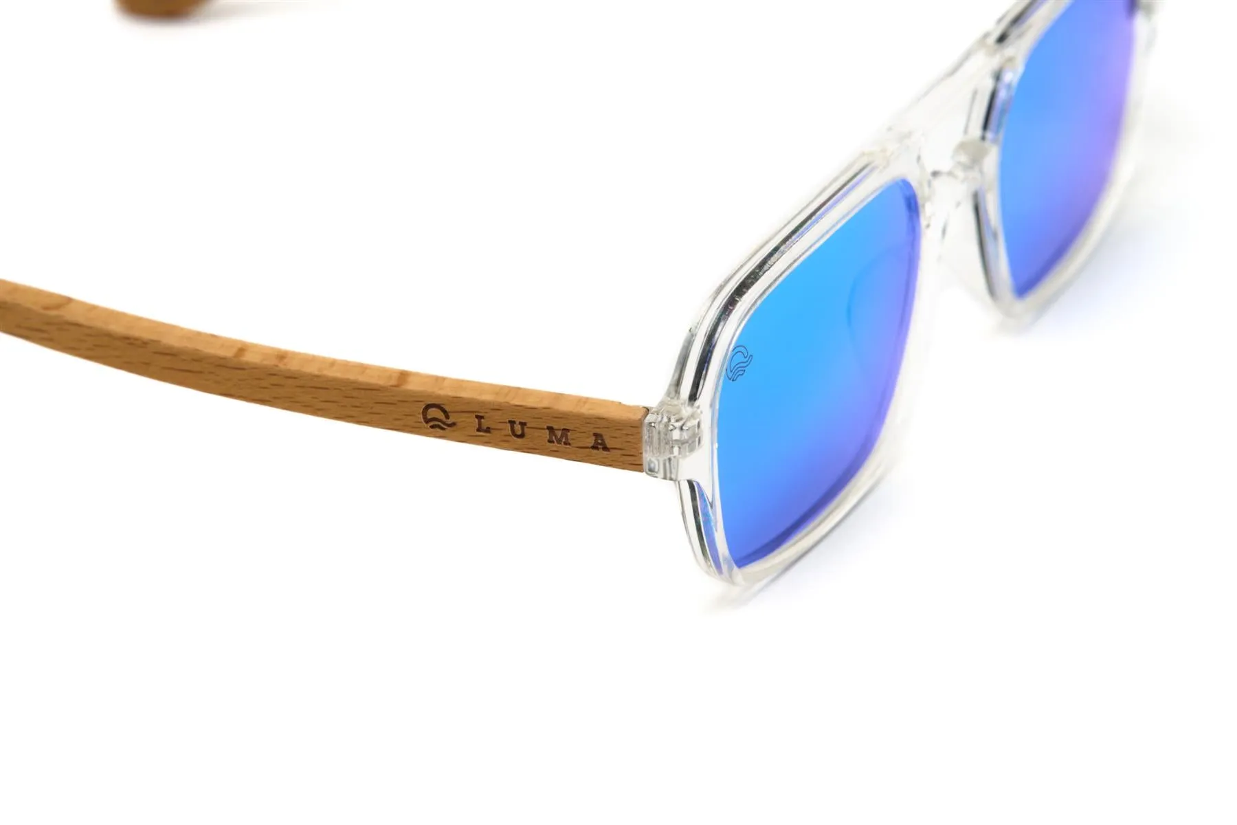 Luma Bantham Recycled Sunglasses - Clear/Blue