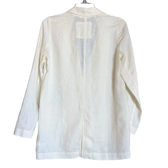 Madewell Dorset Ivory 100% Linen 2 Button Summer Blazer Women's Size XXS