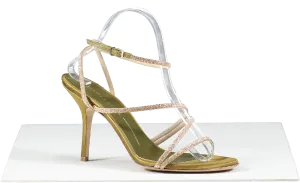 Maria Luca Green Curry Fannia Crystal Sandal UK 7 EU 40 👠
