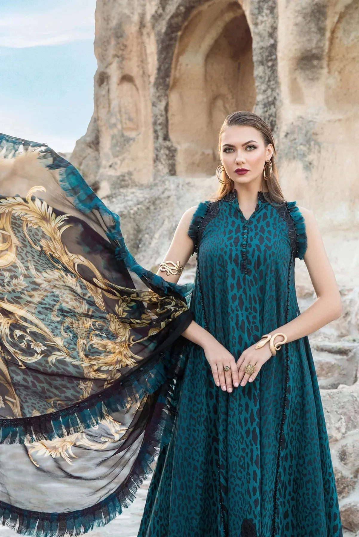 Maria.B MPrints Embroidered Lawn Unstitched 3Pc Suit MPT-2010-B