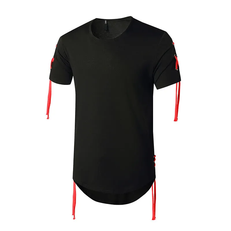 Men's Trend-Setters Hip-Hop Long Round Neck T-shirt