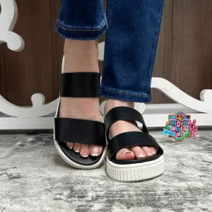MIA Lexi Black Sandals