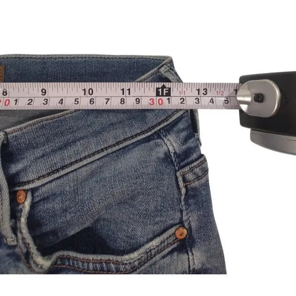 Mother The Insider Crop Step Chew Jeans Women's 26 Blue Dancing on Coals Flare
