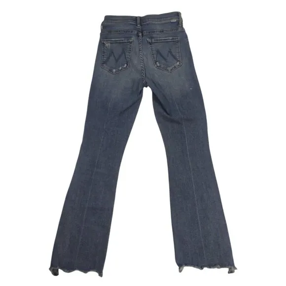 Mother The Insider Crop Step Chew Jeans Women's 26 Blue Dancing on Coals Flare