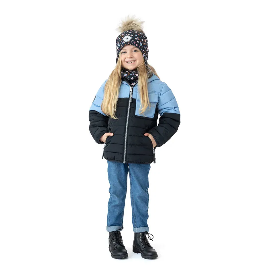 Nano Puffer Jacket in Black/Blue: Size 12M to 14 Years