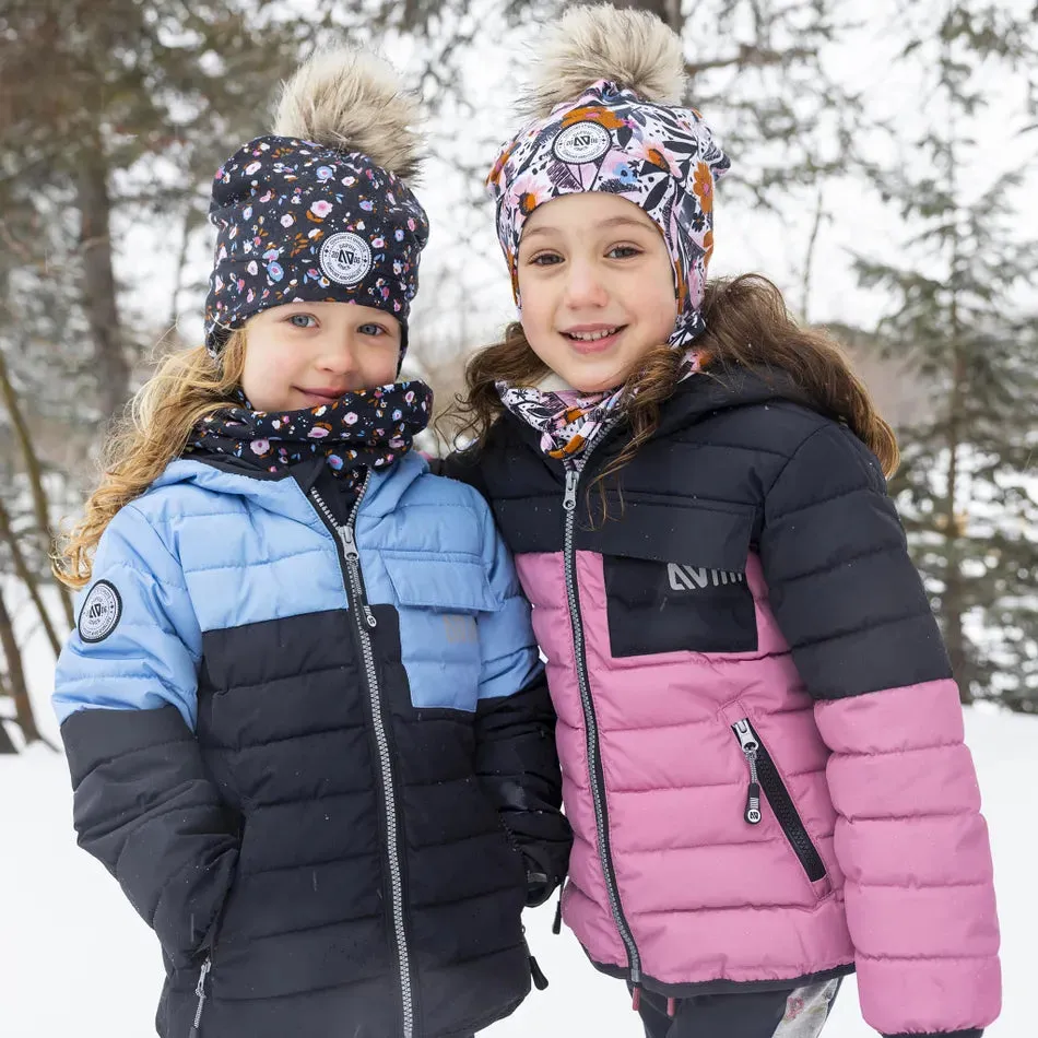 Nano Puffer Jacket in Black/Blue: Size 12M to 14 Years