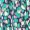 Navy Green And Pink Printed Belted Playsuit