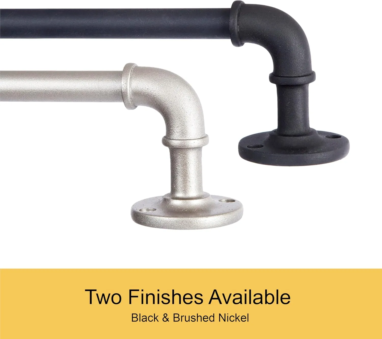 NEW Kenney KN90031 5/8" Adler Rust Resistant Indoor/Outdoor Ceiling or Wall-Mount Window Curtain Rod, 48-84”