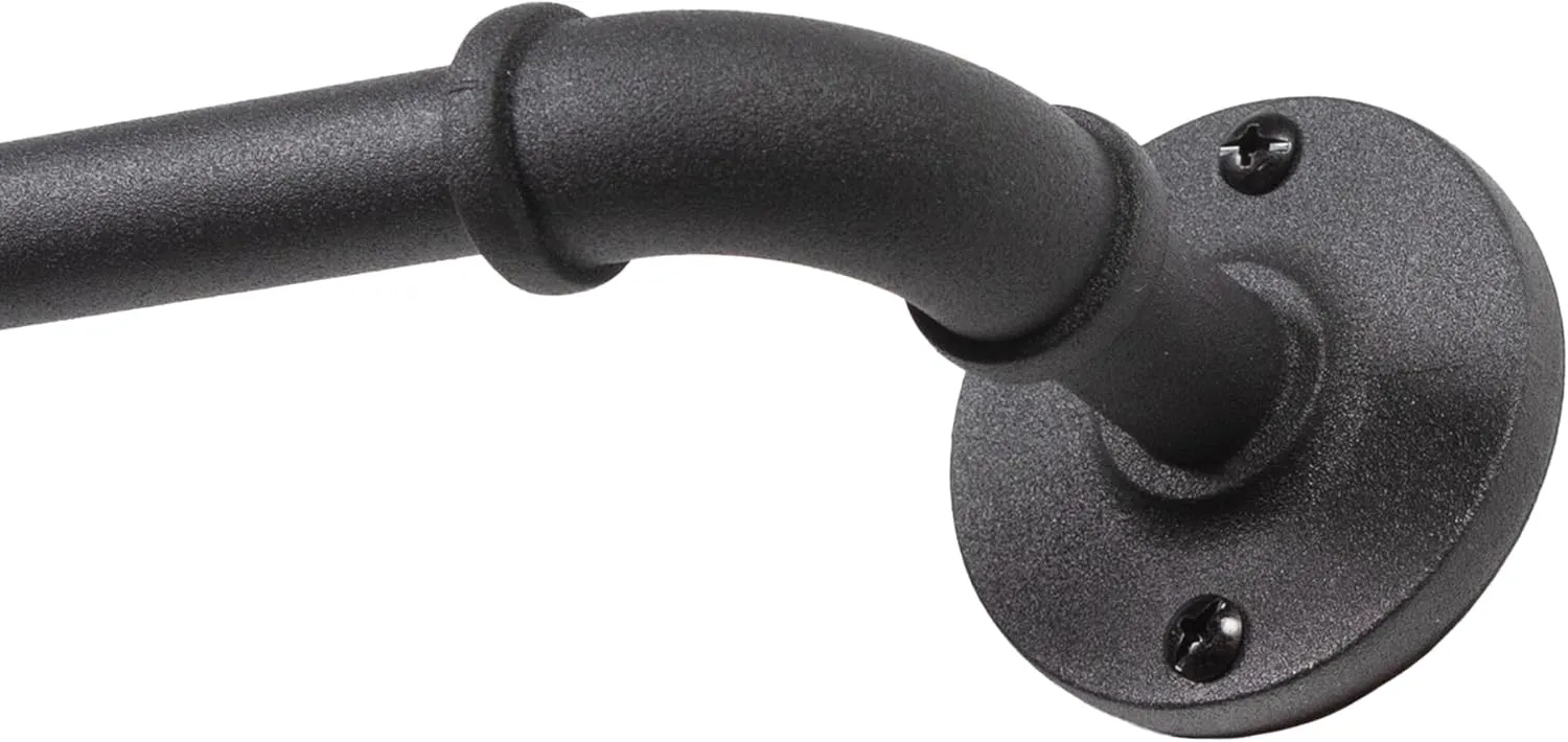 NEW Kenney KN90031 5/8" Adler Rust Resistant Indoor/Outdoor Ceiling or Wall-Mount Window Curtain Rod, 48-84”
