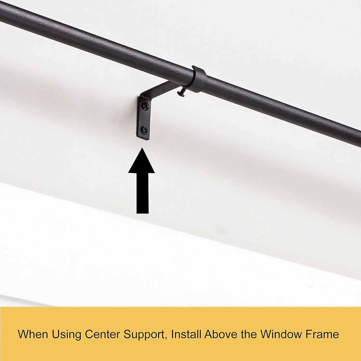 NEW Kenney KN90031 5/8" Adler Rust Resistant Indoor/Outdoor Ceiling or Wall-Mount Window Curtain Rod, 48-84”