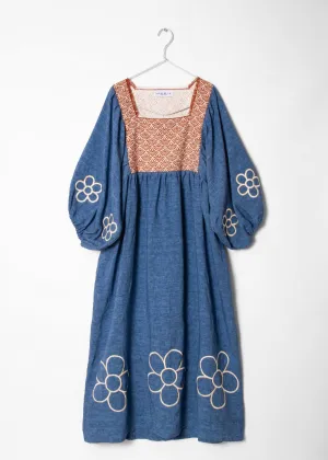Nina Leuca Flora Long Dress - Blue