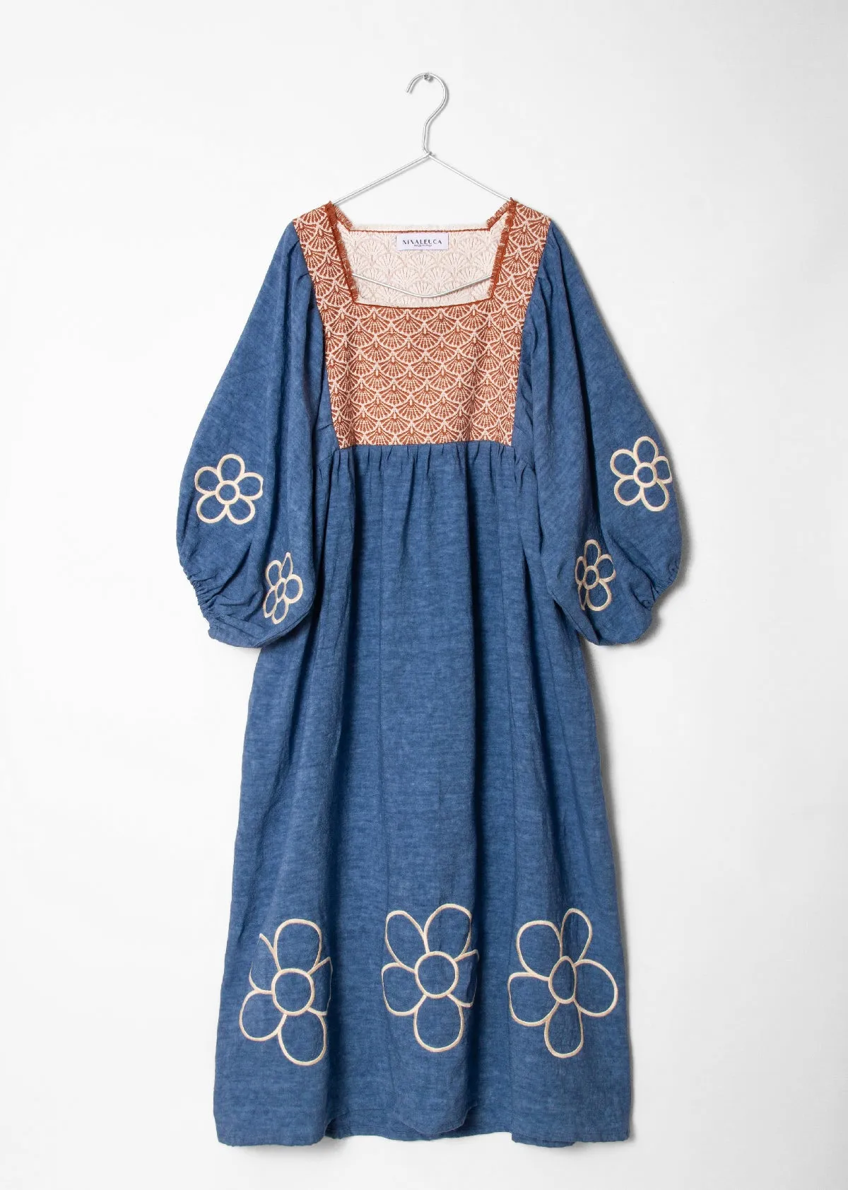Nina Leuca Flora Long Dress - Blue