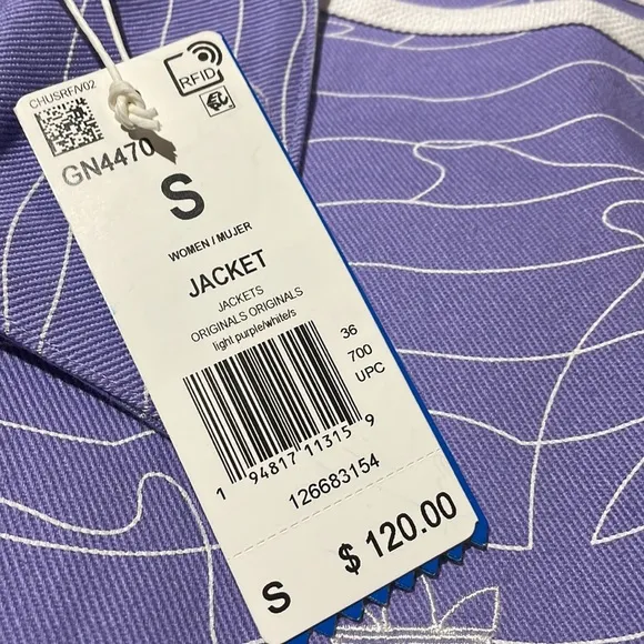 NWT adidas Originals Fakten Jacket Lilac Small