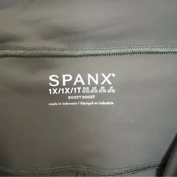 NWT SPANX- Booty Boost Active Skirt Around 7/8 Leggings Dark Palm Athletic Gym