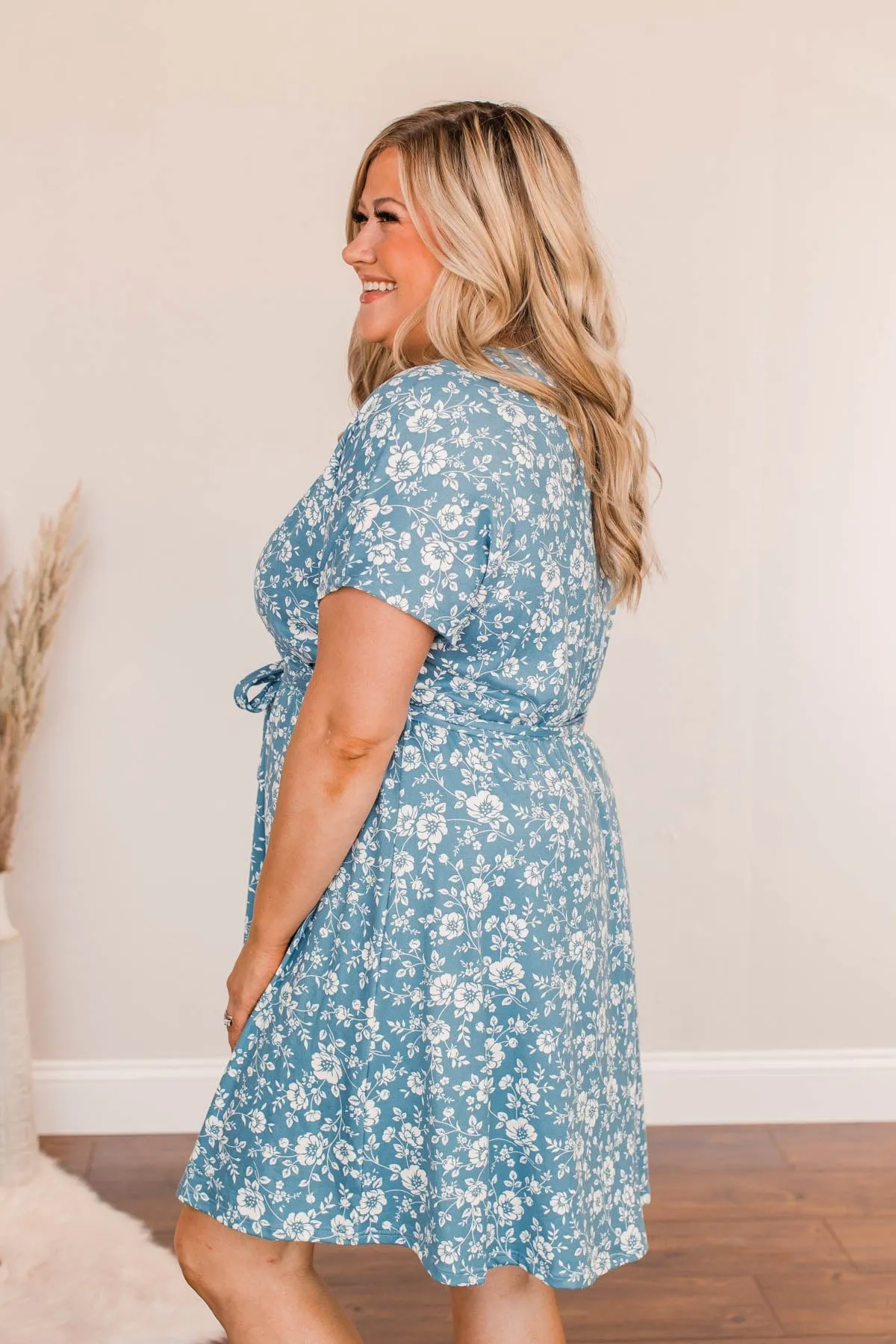 Oh So Sweet Mini Dress- Light Navy
