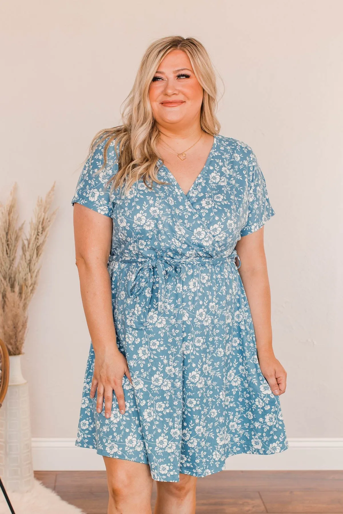 Oh So Sweet Mini Dress- Light Navy