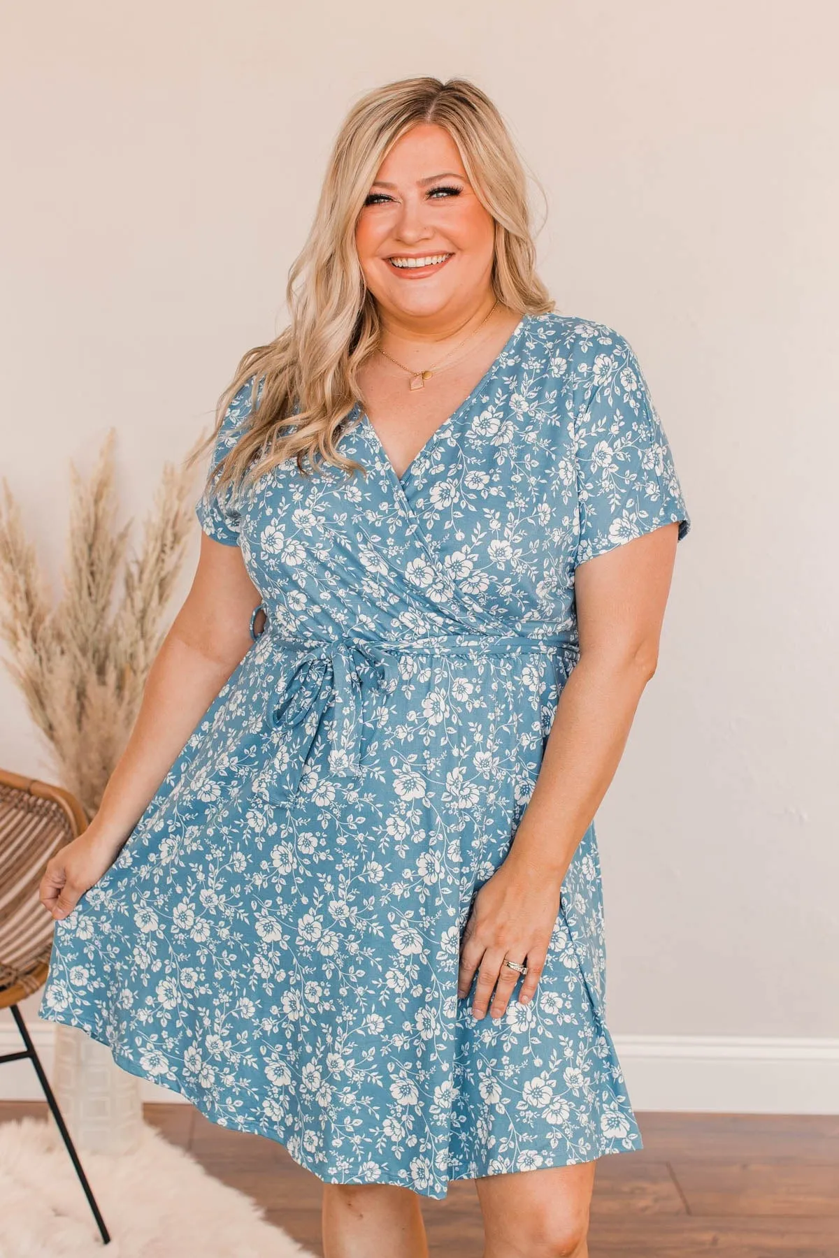 Oh So Sweet Mini Dress- Light Navy