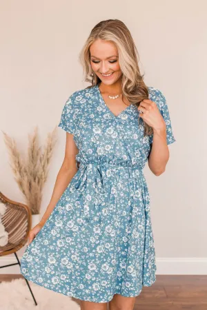 Oh So Sweet Mini Dress- Light Navy