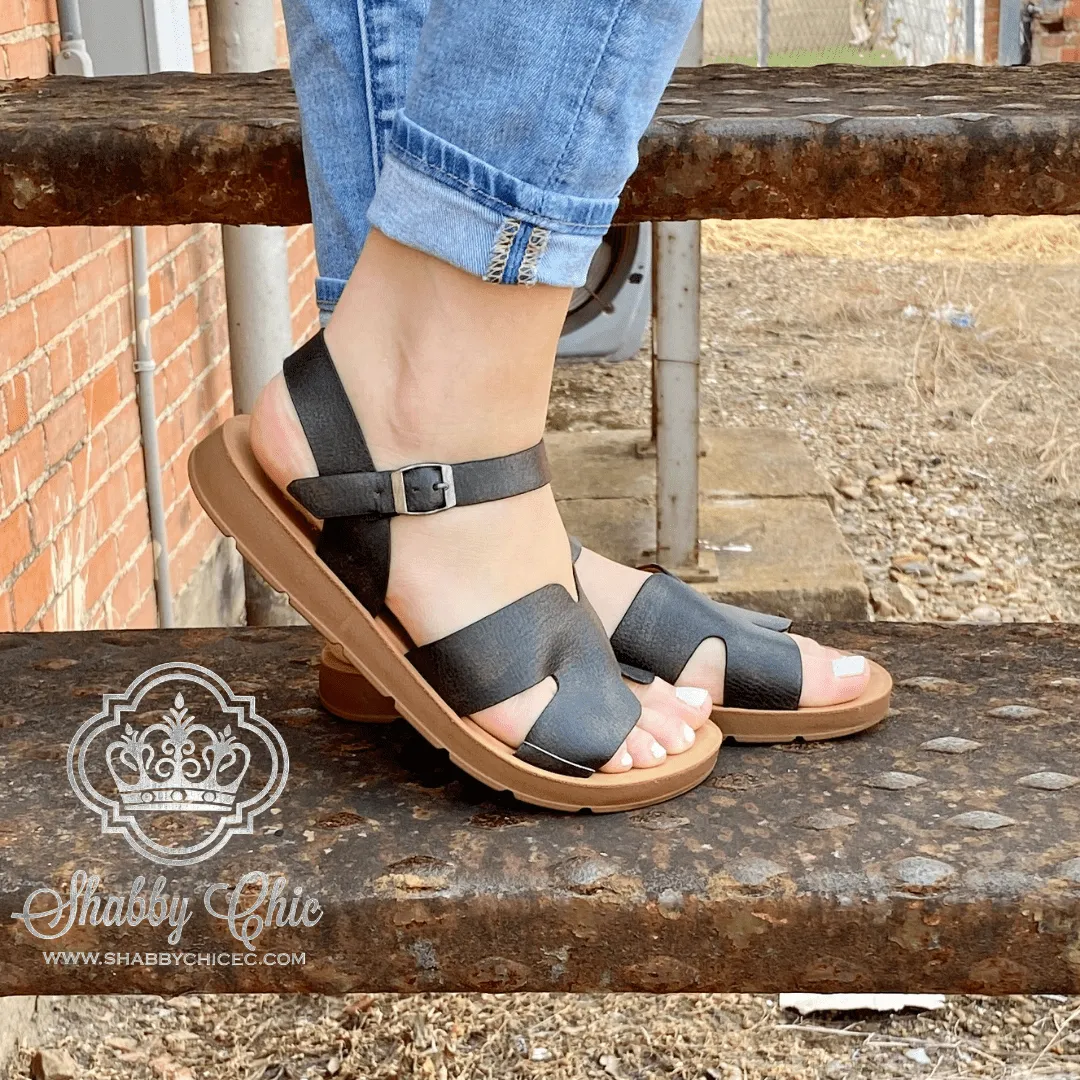 On the Rebound Sandals - Black