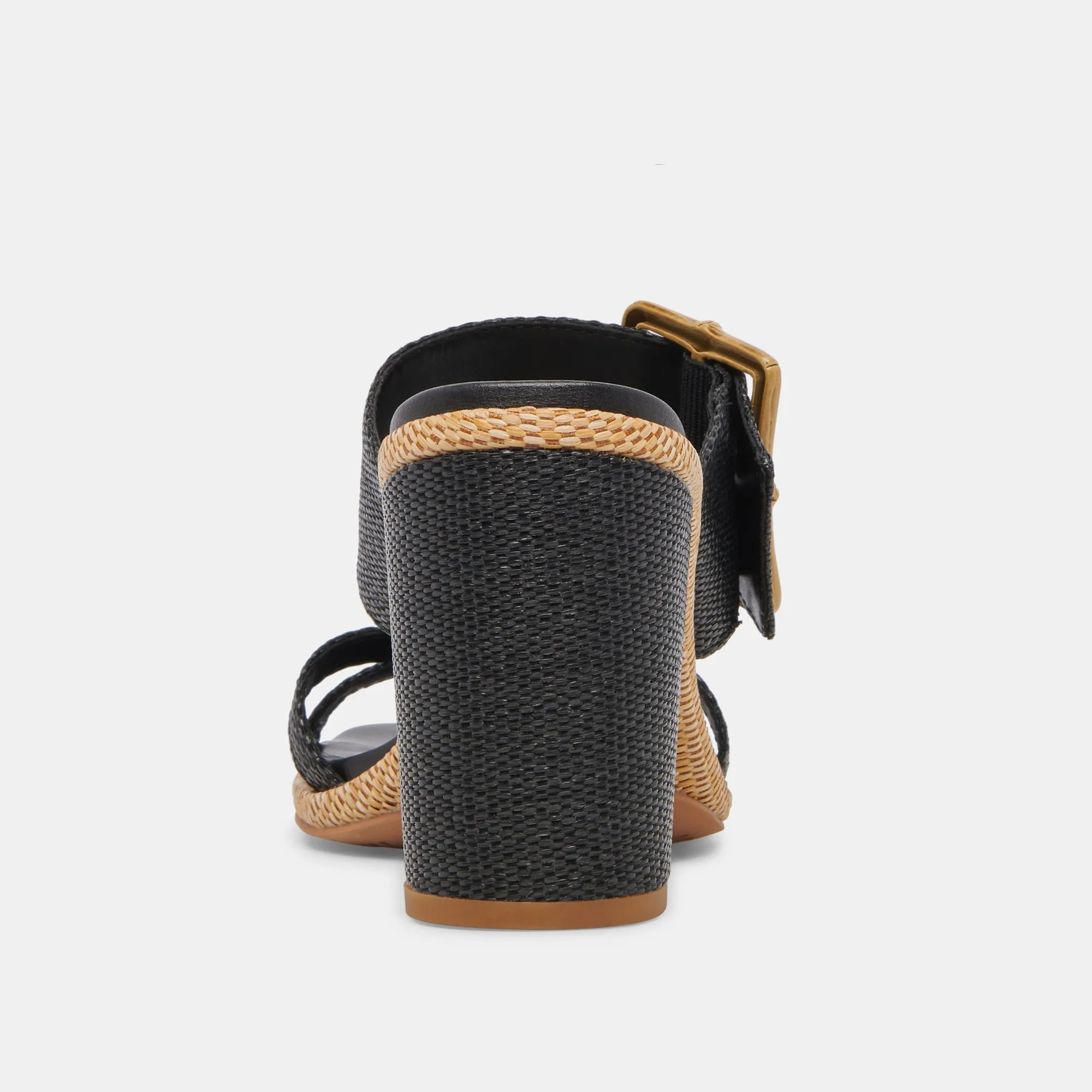 ONNIE HEELS ONYX RAFFIA - re:vita