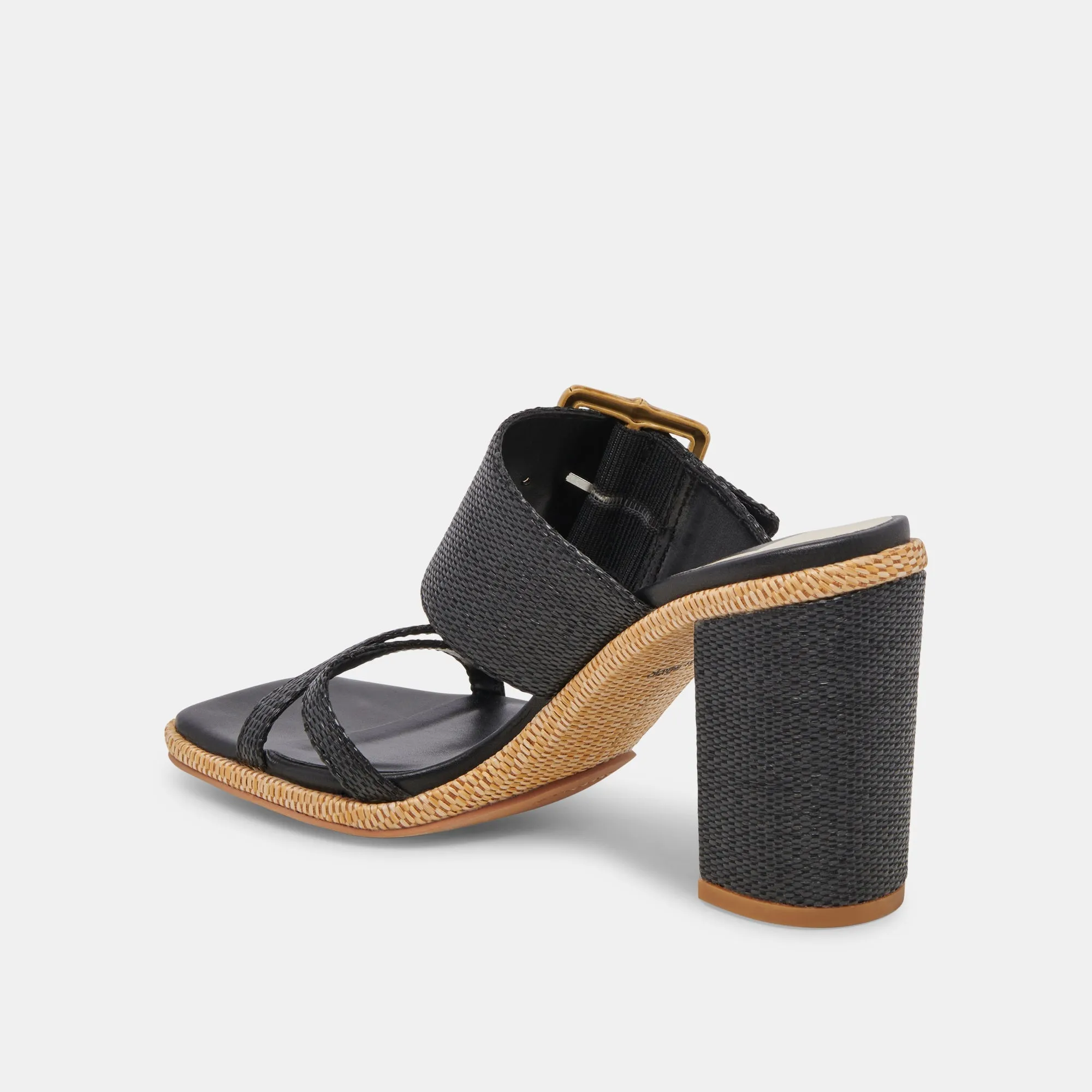 ONNIE HEELS ONYX RAFFIA - re:vita