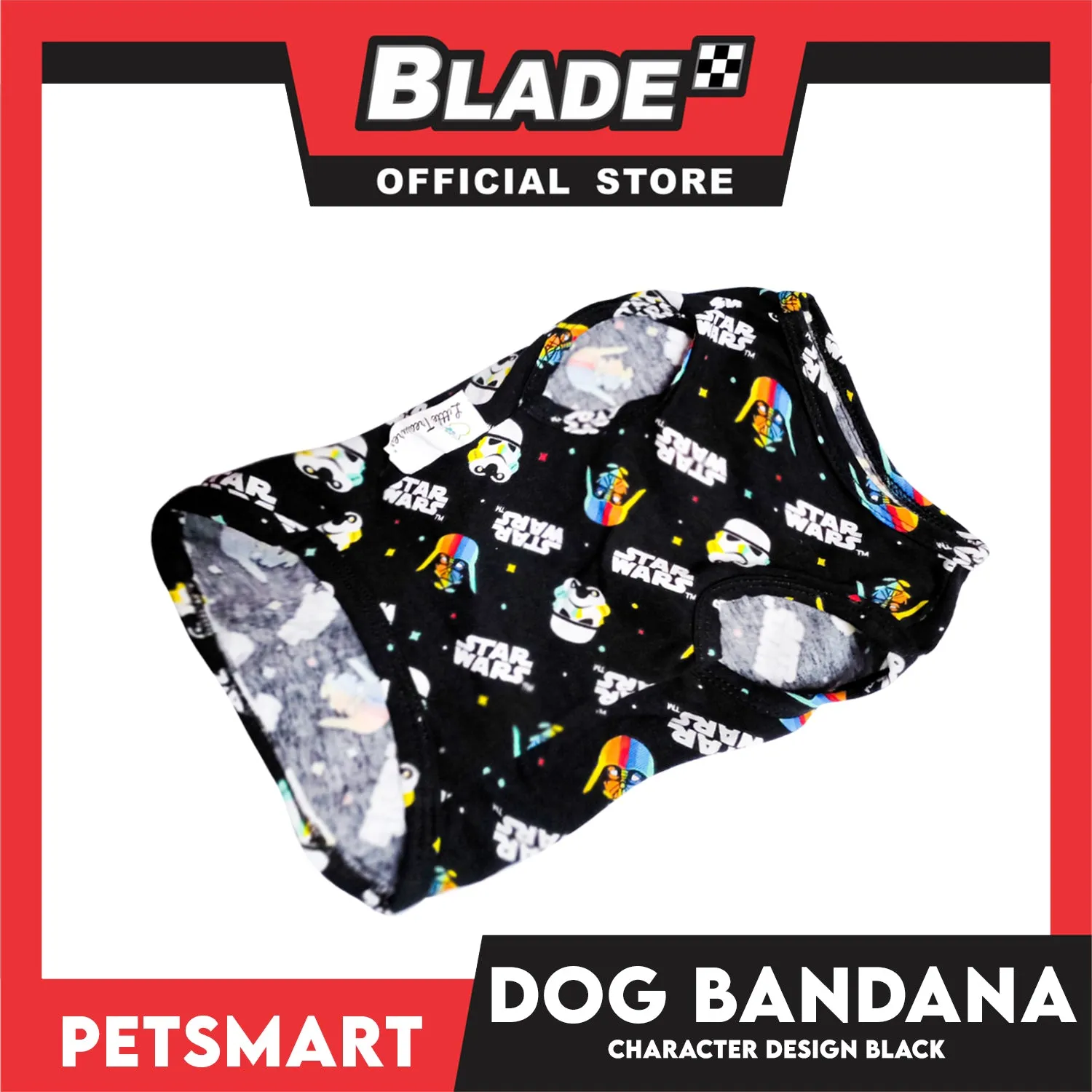 Pet Sando With Character Design, Black Color DG-CTN106M (Medium) Perfect Fit For Dogs And Cats, Breathable Clothes, Soft Lightweight Pet Clothing