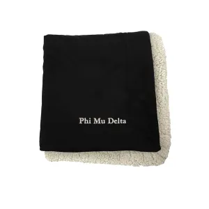 Phi Mu Delta Sherpa Lined Blanket